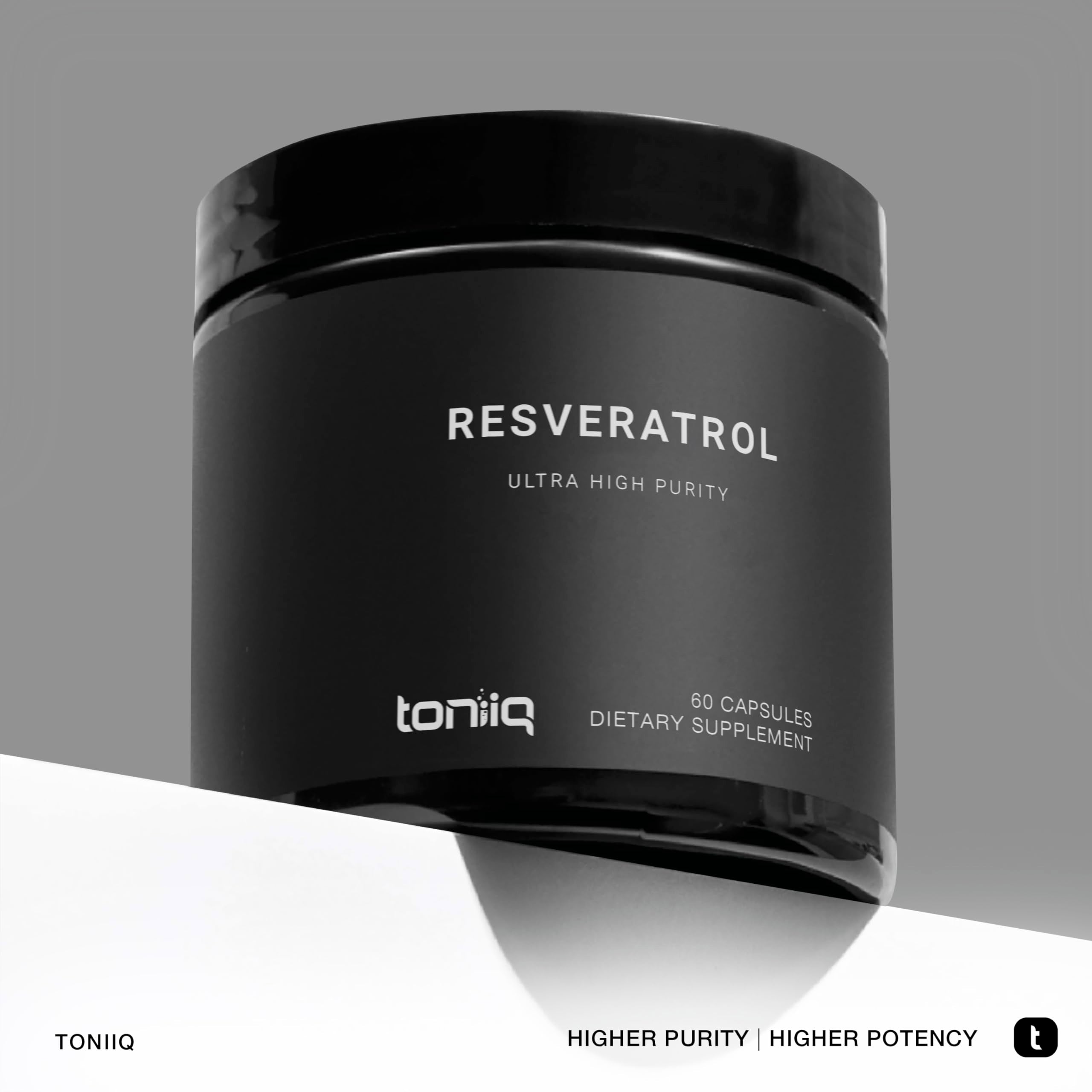 Toniiq Resveratrol label confirms 98 percent trans-resveratrol purity
