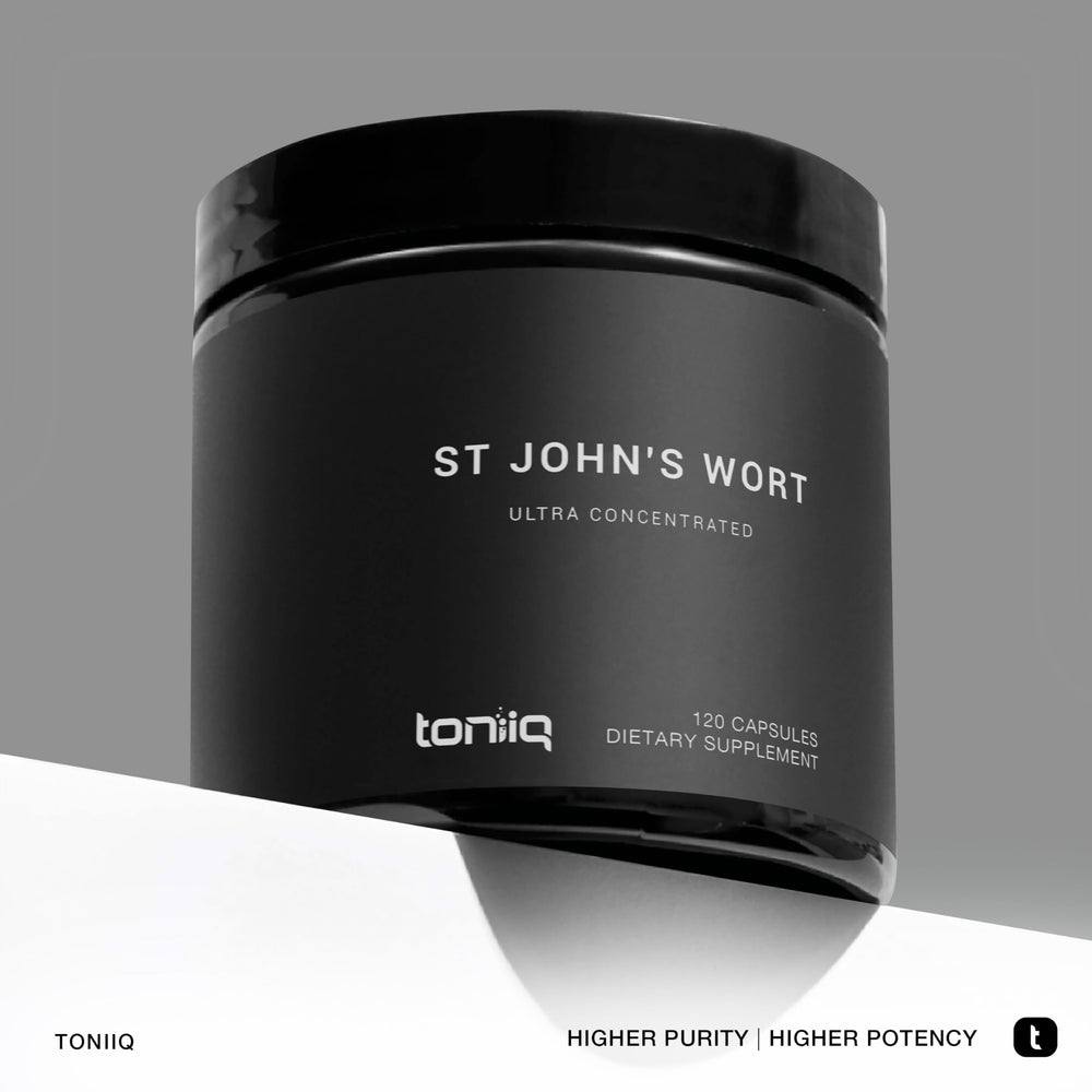 Toniiq supplement label closeup highlights 4:1 extract and purity.