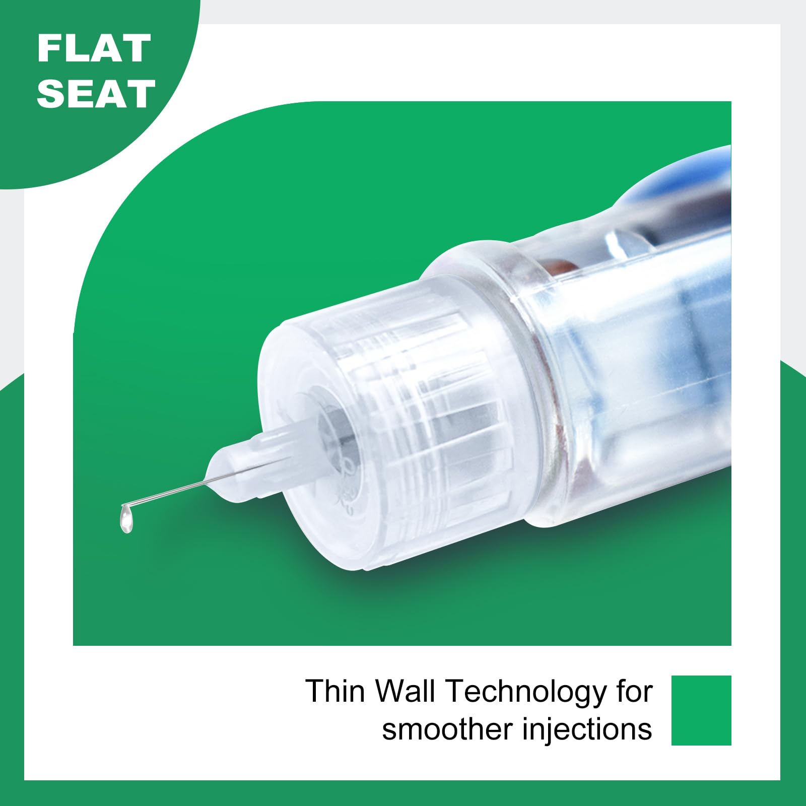 TonmiCare needle tip close-up showcases thin-wall, comfortable injection experience.