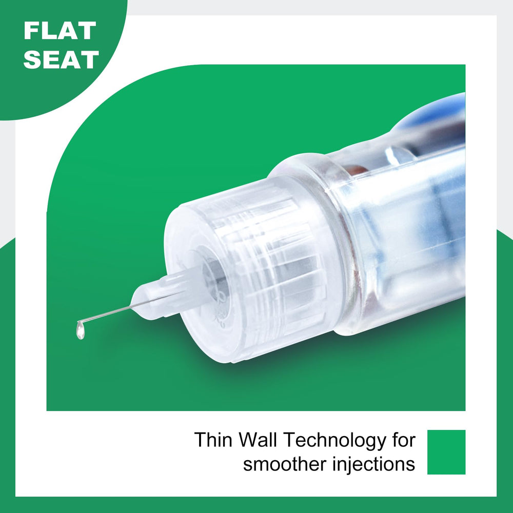 TonmiCare needle tip close-up showcases thin-wall, comfortable injection experience.