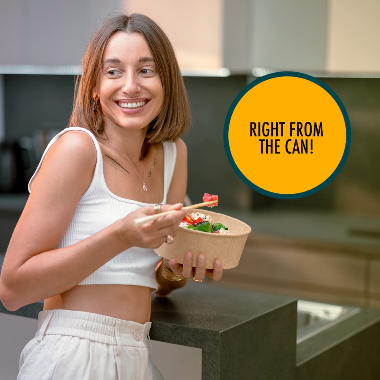 Tonnino serving idea with olive oil and herbs for weeknight dinners.