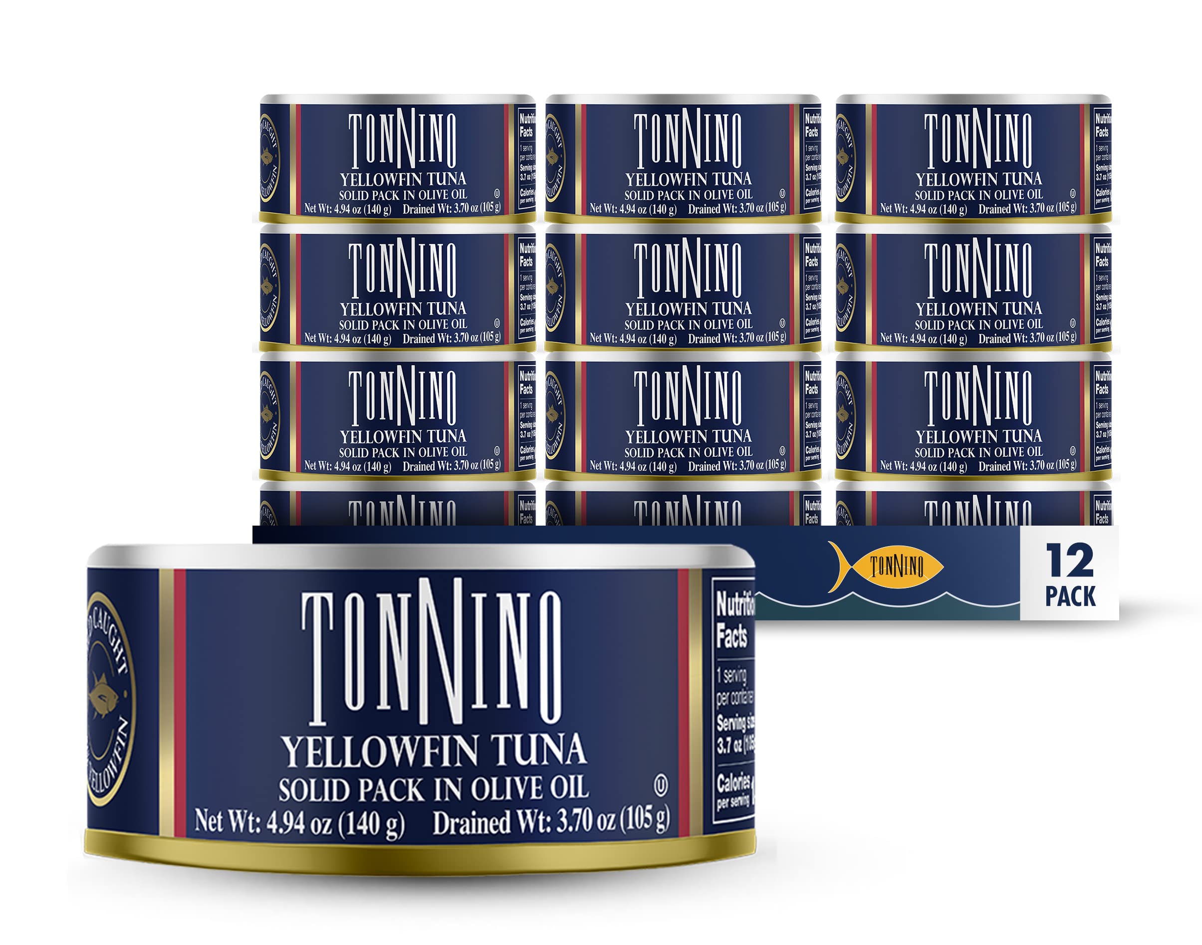 Tonnino yellowfin tuna in olive oil pack for pantry-ready meals.