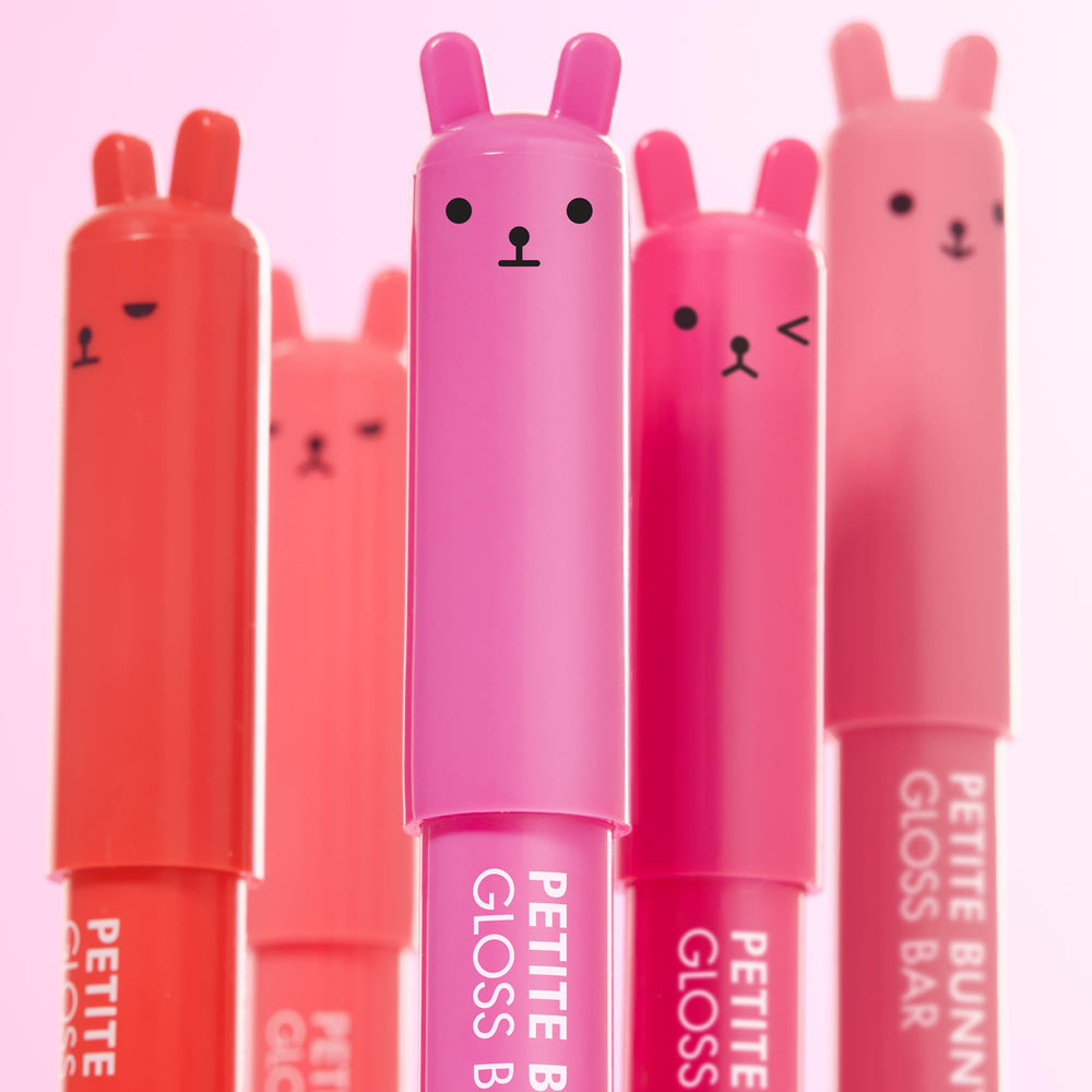 TONYMOLY Bunny face cap expressions on gloss caps for daily wear