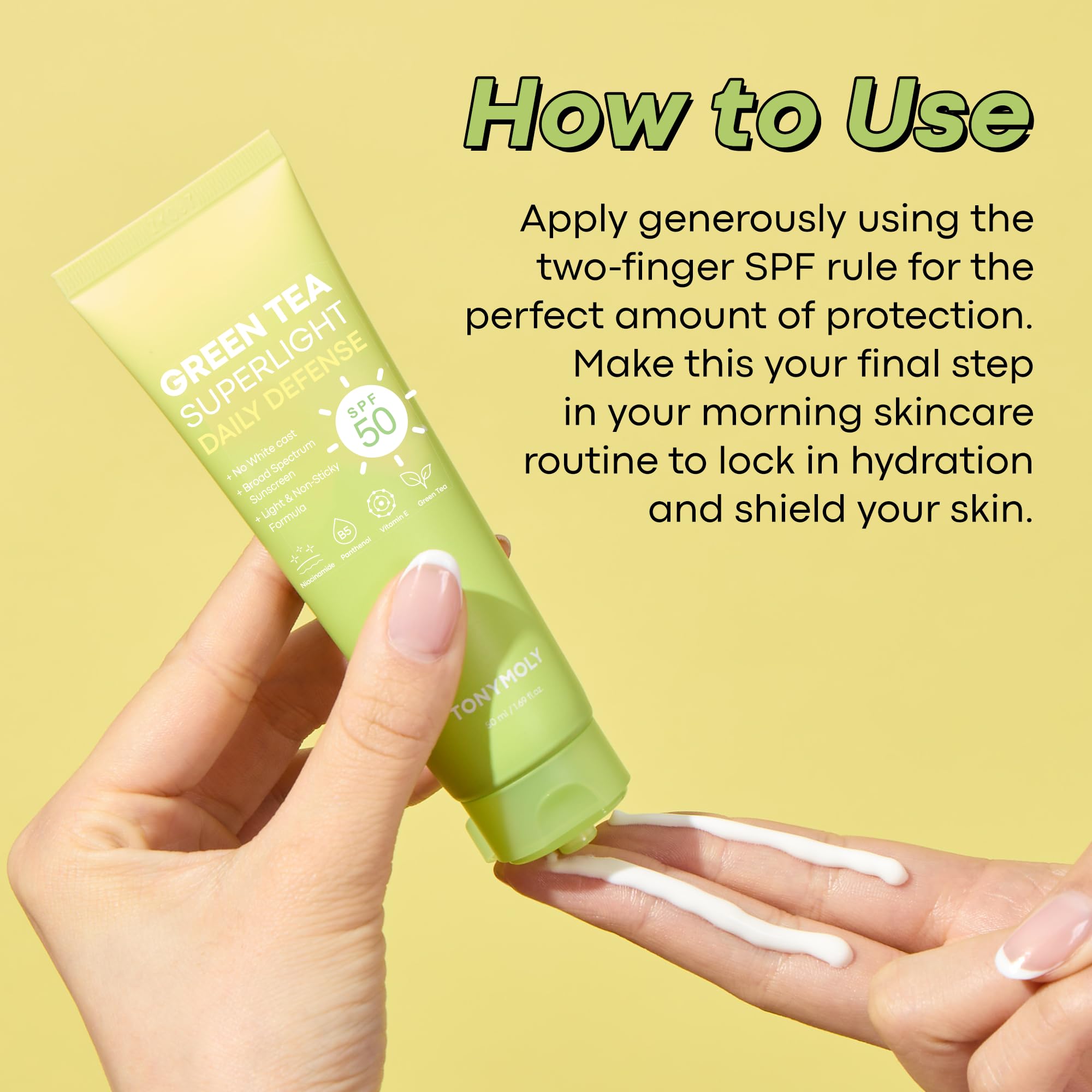 Sunscreen on clean face serves as makeup base