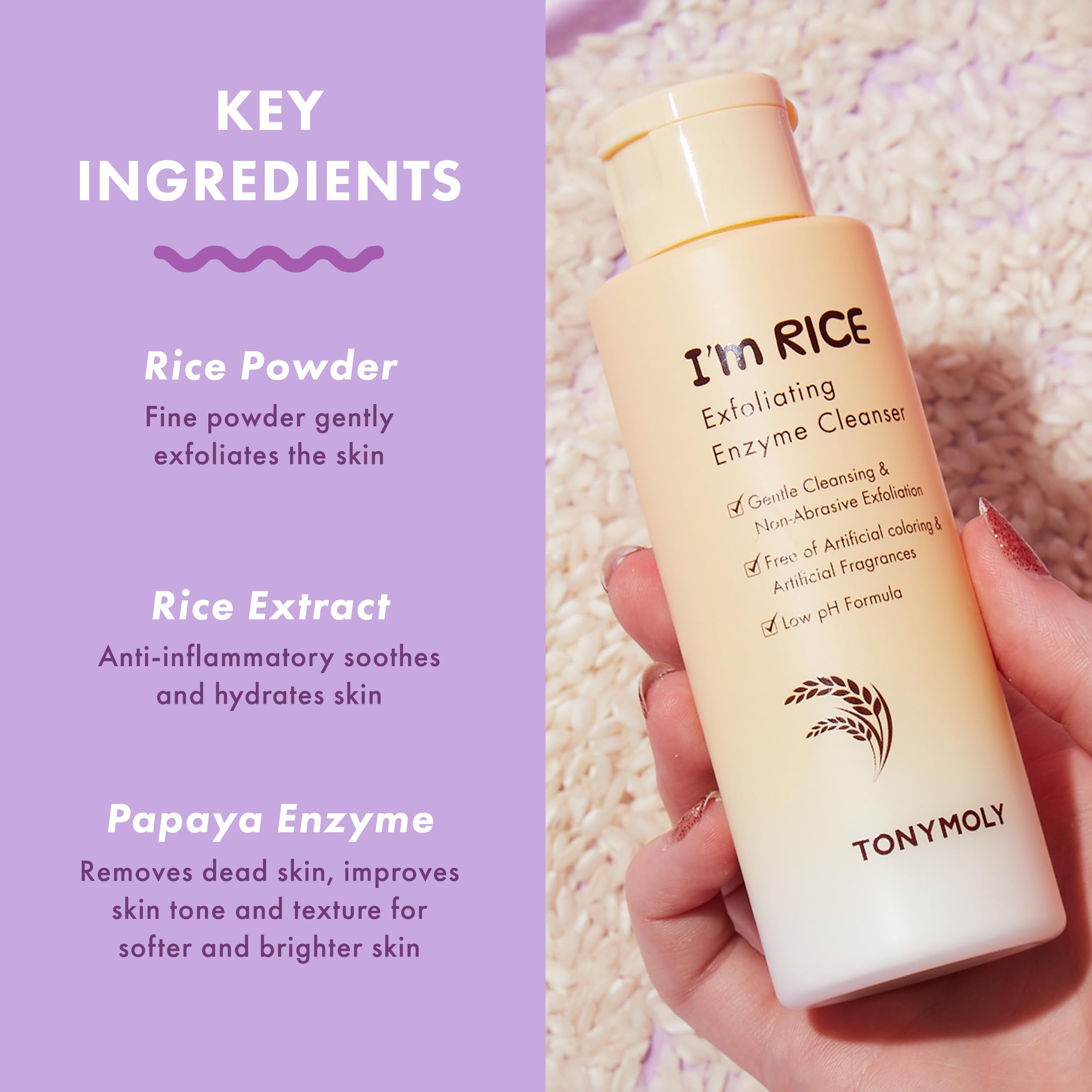 TONYMOLY No artificial fragrance close-up emphasizes clean beauty.
