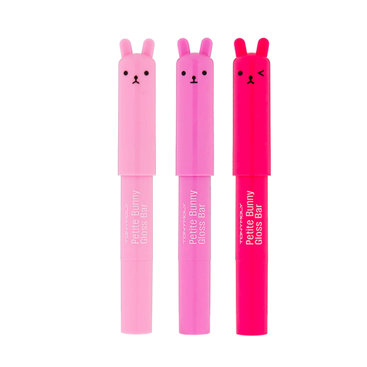 TONYMOLY Petit Bunny Lip Gloss Pack with bunny-shaped glosses delivering hydrating shine