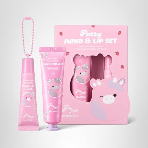 TONYMOLY strawberry shortcake lip gloss provides light hydration and shine
