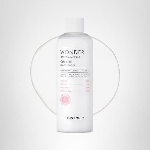 TONYMOLY Wonder Ceramide Mochi Milky Toner part of skincare routine for balanced, hydrated skin.