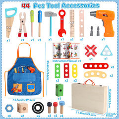 Tonze kid apron worn during pretend play as a little tinkerer.