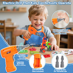 Tonze storable tool box with apron keeps play organized and portable.