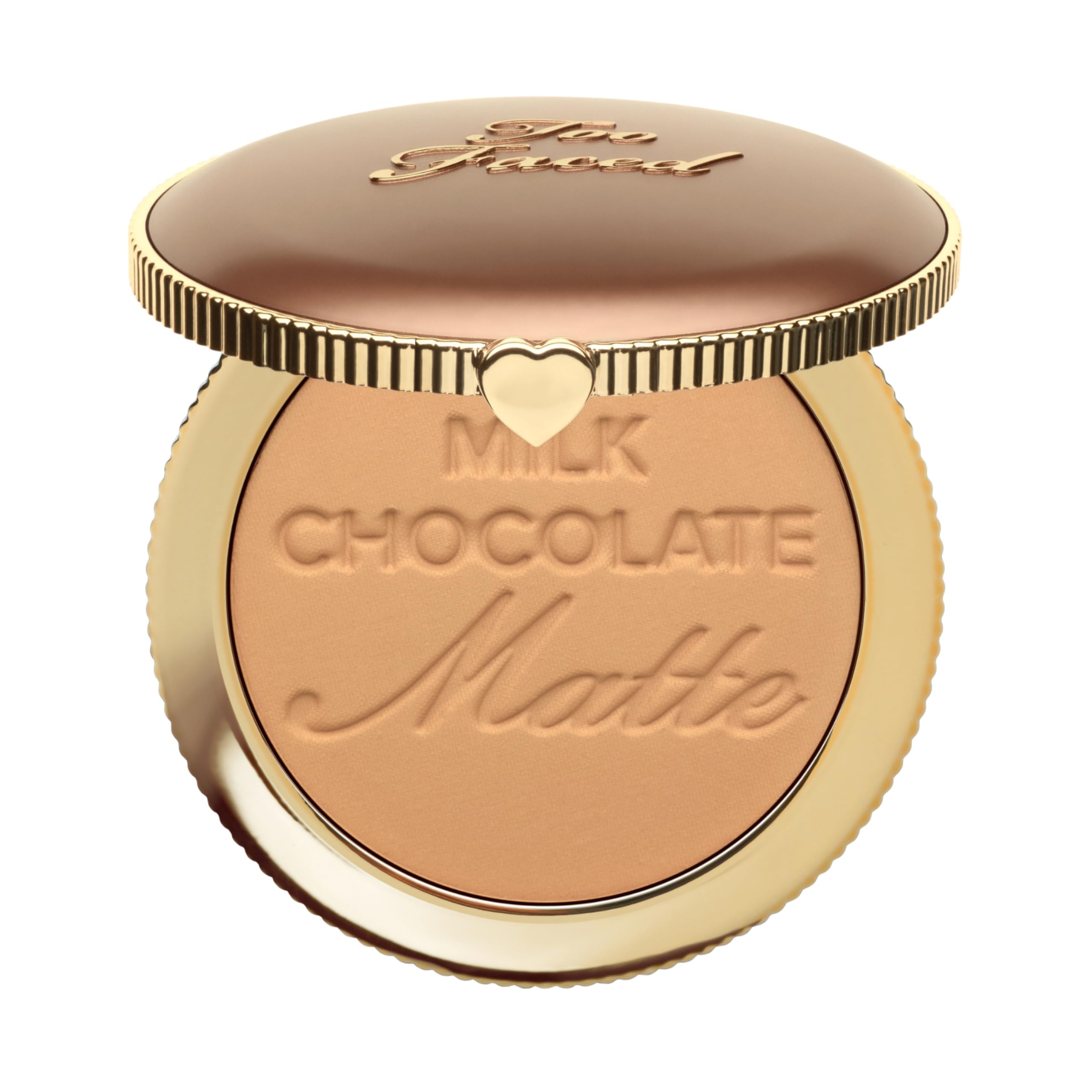 Too Faced Chocolate Soleil compact shown for a natural warm glow.
