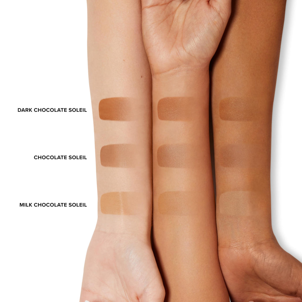 Too Faced Chocolate Soleil daywear look suggests all-day warmth.