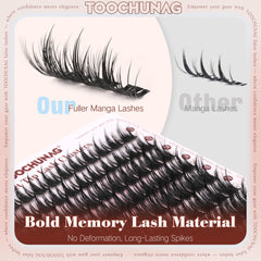 TOOCHUNAG 12-20mm lash clusters versatile looks for day to night