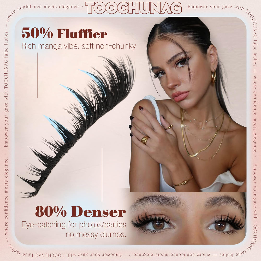 TOOCHUNAG wispy spikes lashes lift and brighten eyes