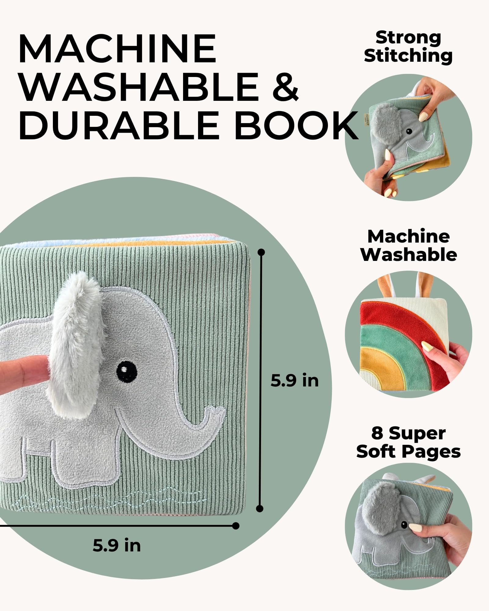 Toodly machine-washable design keeps colors vibrant and clean
