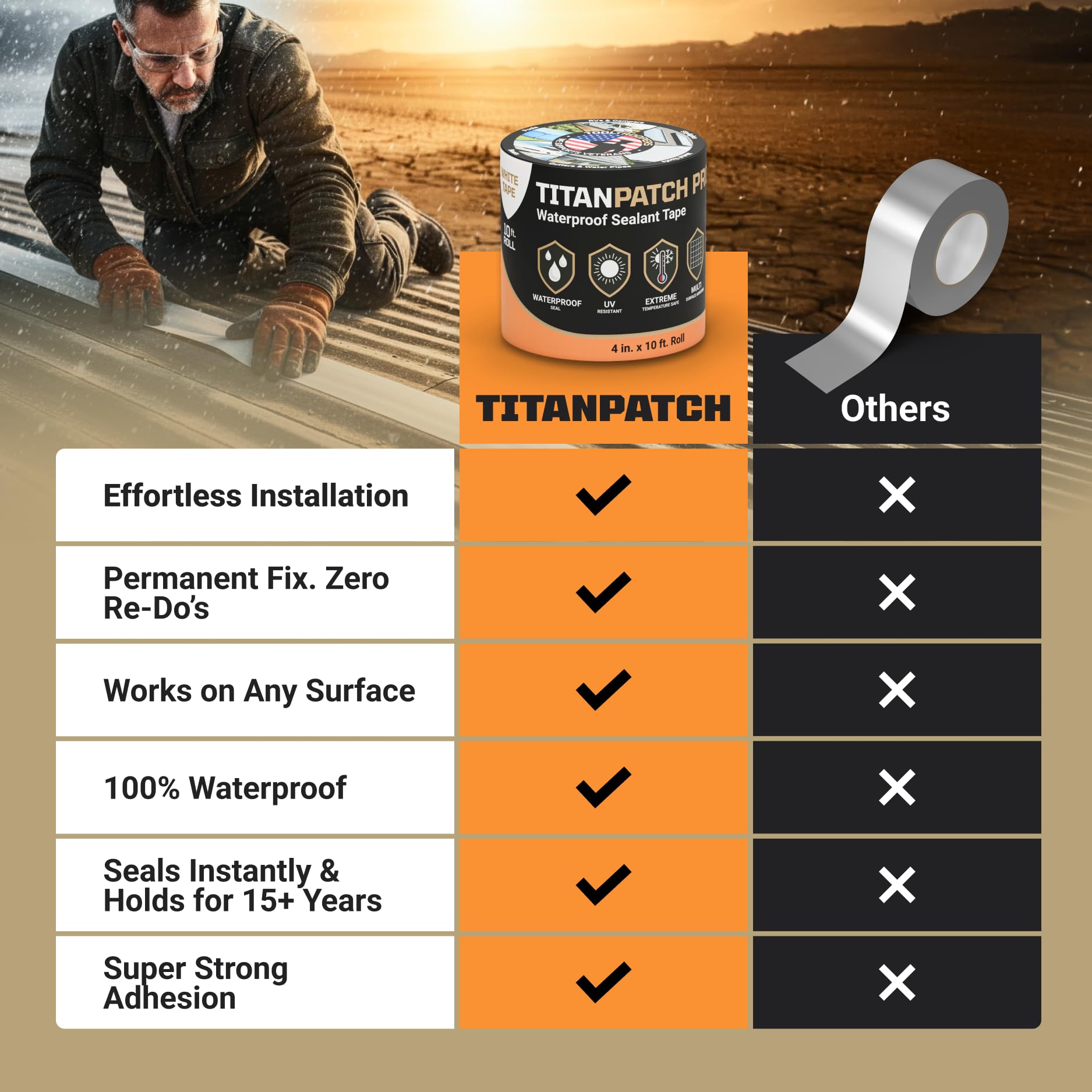 TOOLTROOPERS TITANPATCH PRO easy-release liner shown for clean application.