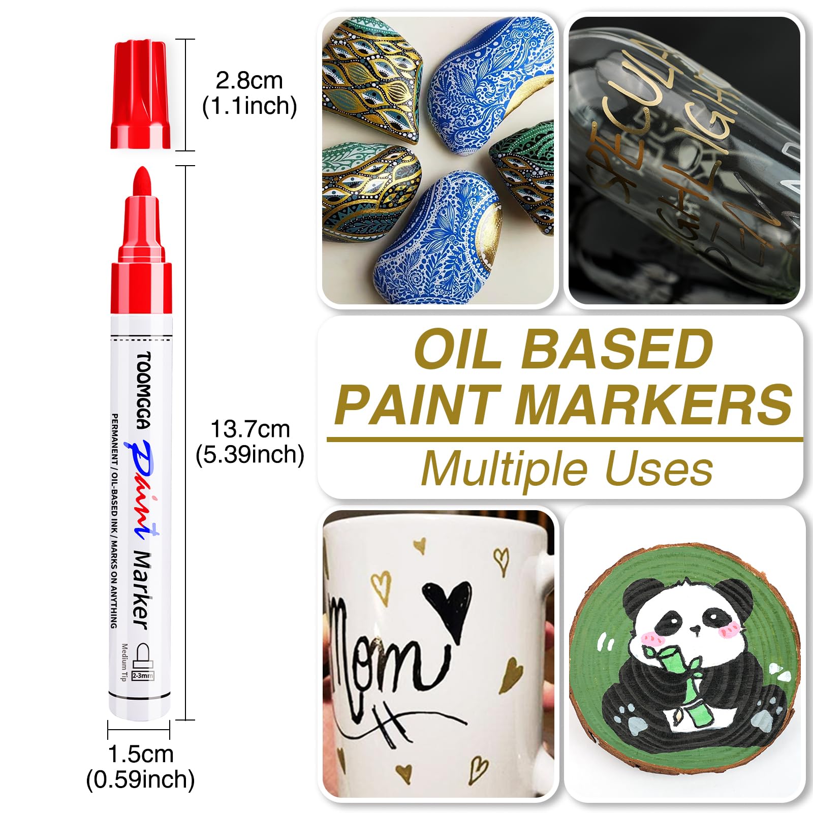 TOOMGGA quick-drying ink dries in 45-60 seconds for faster projects.