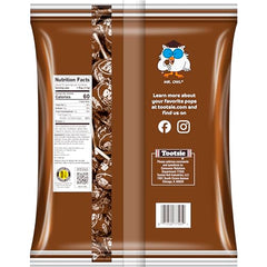 Tootsie Pops chocolate center closeup reveals the chewy core