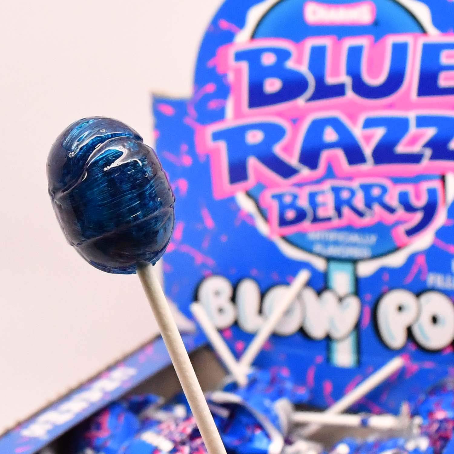 Tootsie Roll Charms Blow Pops, individually wrapped for freshness.