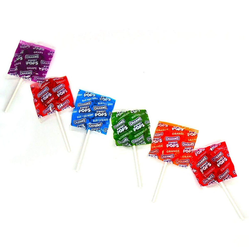 Tootsie Roll Charms assorted flavors showcase cheerful fruit tastes ideal for kids.