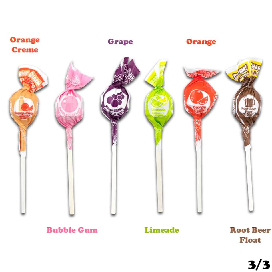 Charms Mini Pops Blue Razz flavor by Tootsie Roll, bold fruit flavor anytime snack.