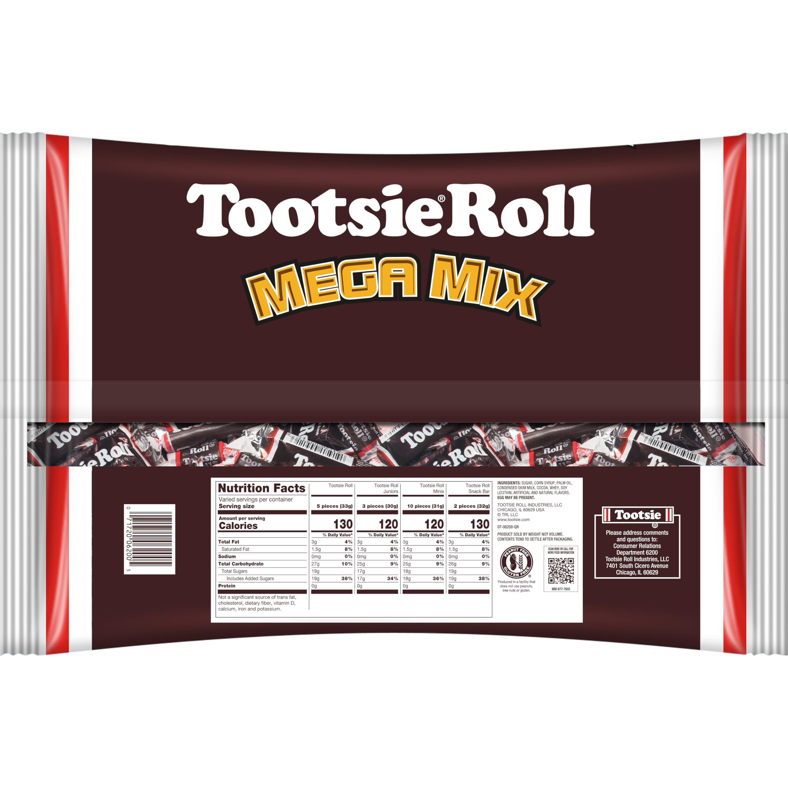 Tootsie Roll Mega Mix variety shapes showcased for tasting and gifting.