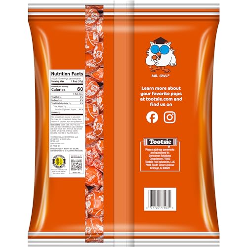 Tootsie Roll Pops orange-center reveals chewy chocolatey core for nostalgic taste