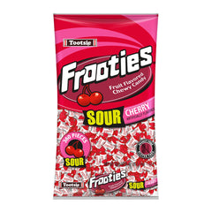 Tootsie Roll Sour Frooties red wrapper close-up, ideal for party favors.