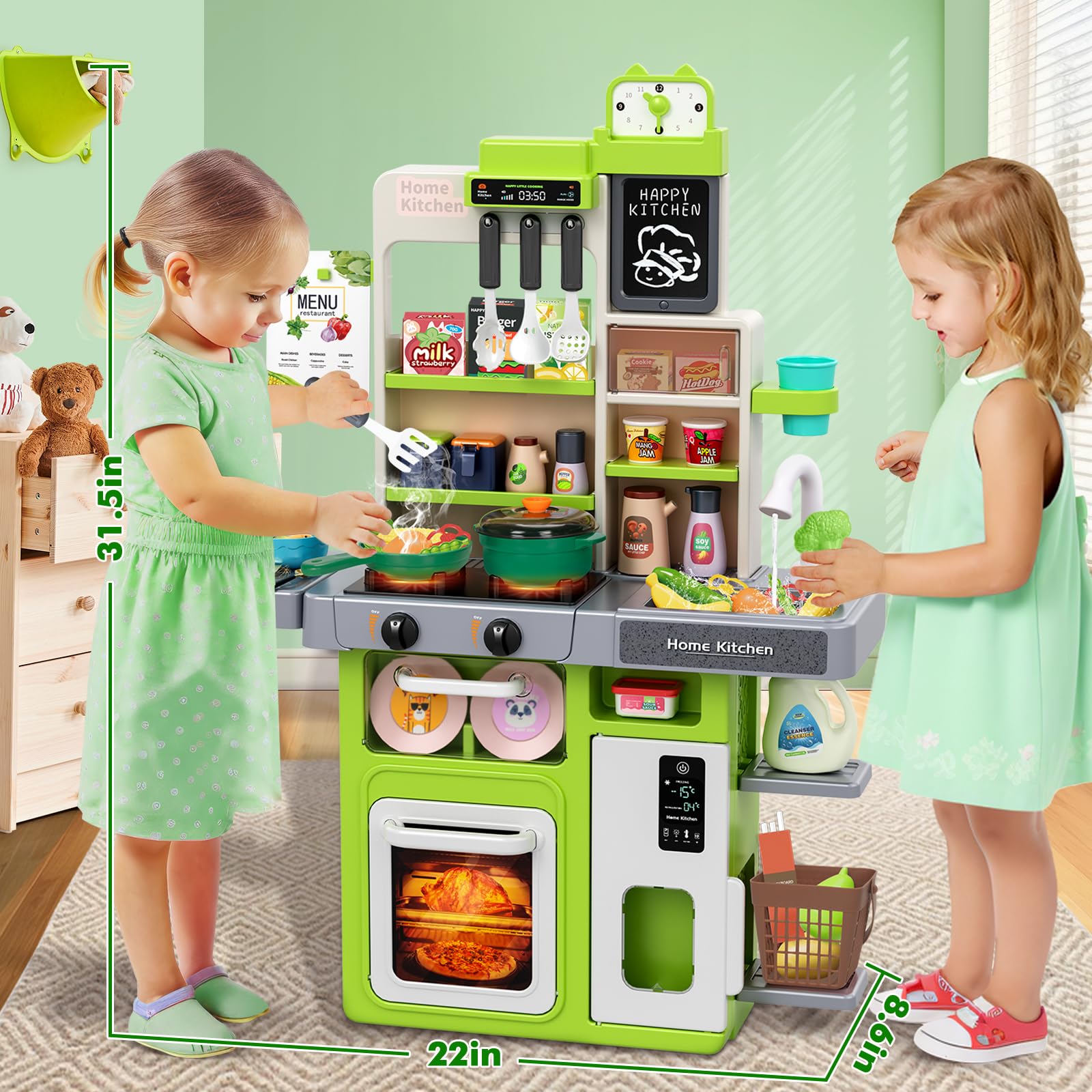 TooyBing kitchen dimensions 22x8.6x31.5 inches suit playrooms
