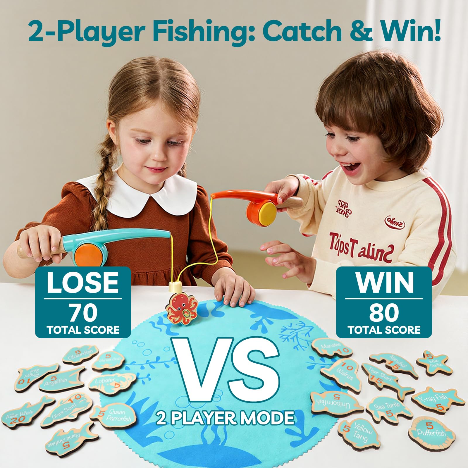 TOP BRIGHT ocean animals theme sparks imaginative pretend play.