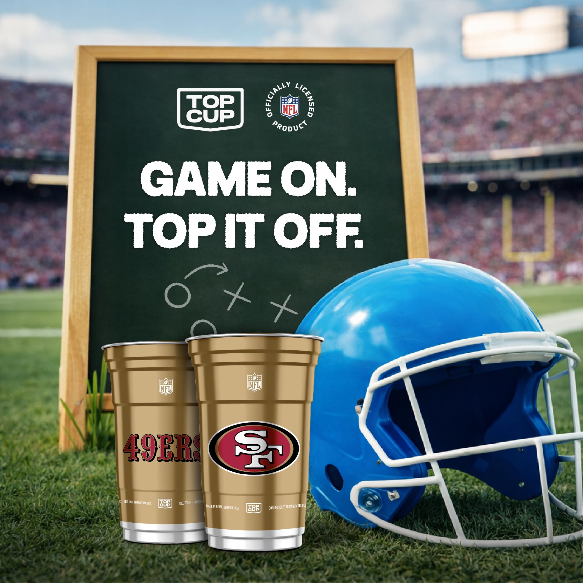 Top Cup NFL 49ers 20oz cup – durable design for reliable reuse at gatherings.