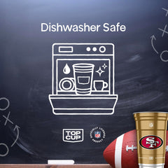 Top Cup NFL 49ers 20oz cup – stackable setup highlights easy storage.