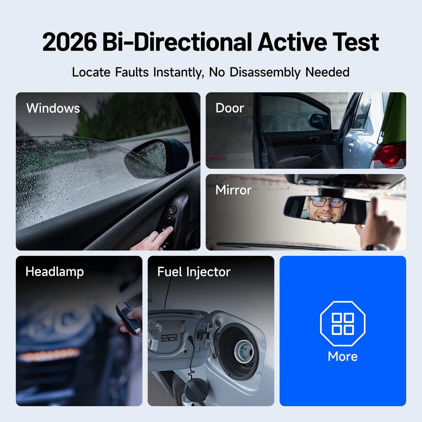 TOPDON AD800BT bidirectional function enables ECU testing and actuator control