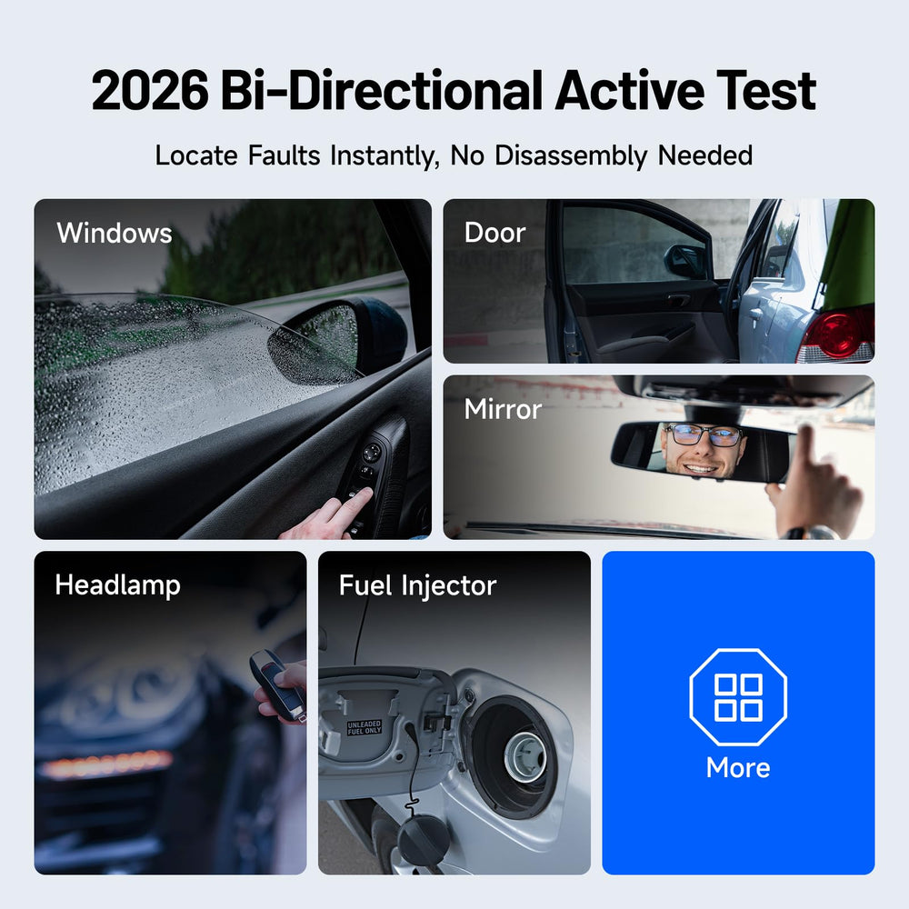 TOPDON AD800BT bidirectional function enables ECU testing and actuator control