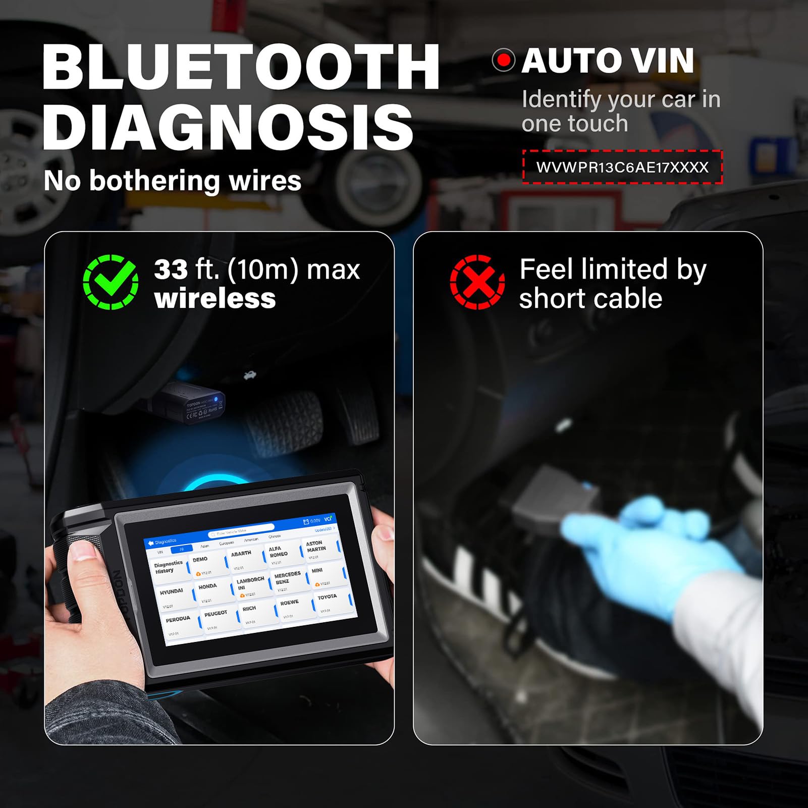 TOPDON AD800BT Bluetooth VCI dongle for wireless diagnostics