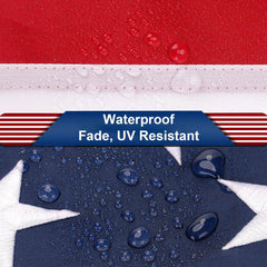 TOPFLAGS American Flag 4x6 ft showing brass grommets for easy outdoor hanging.