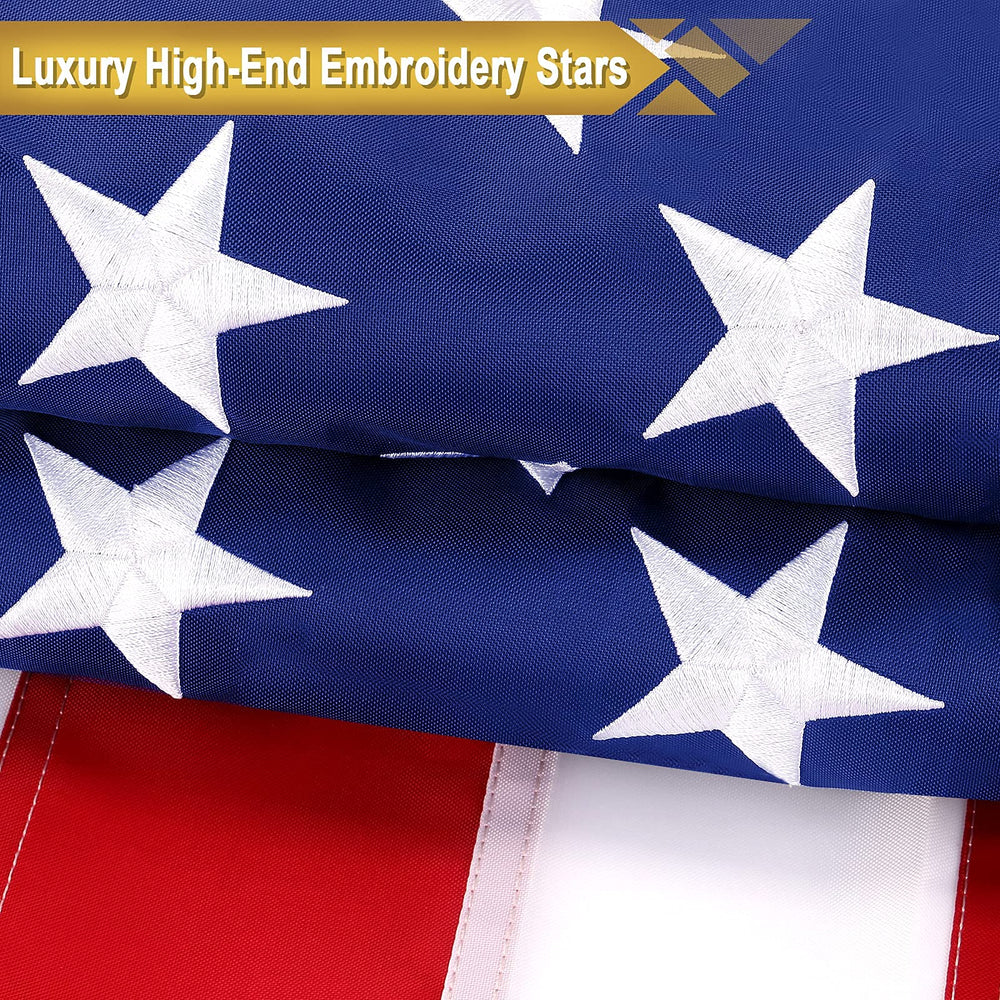 TOPFLAGS American Flag 4x6 ft with sewn stripes for bold outdoor visuals.