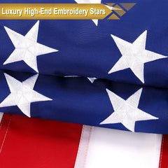 TOPFLAGS American Flag 4x6 ft with sewn stripes for bold outdoor visuals.