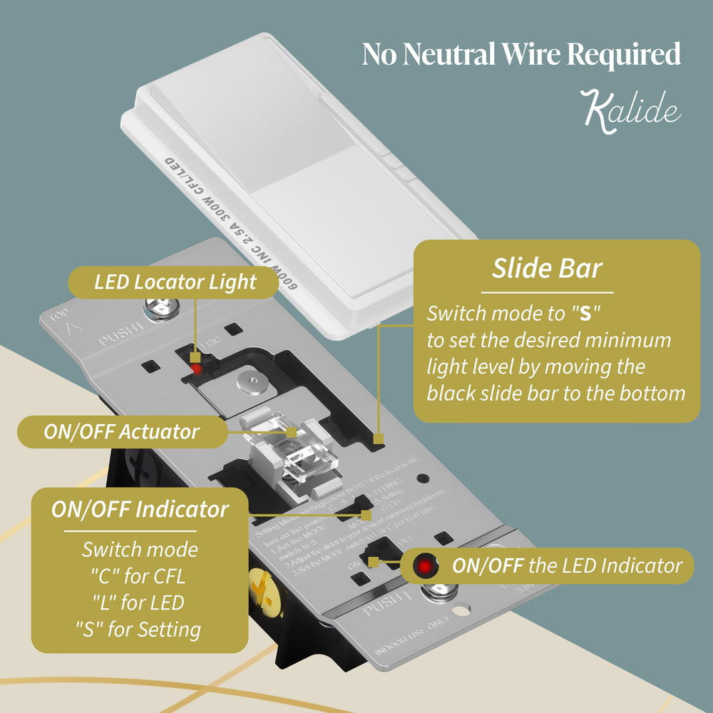 TopGreener Kalide neutral-wire-not-required design simplifies installation