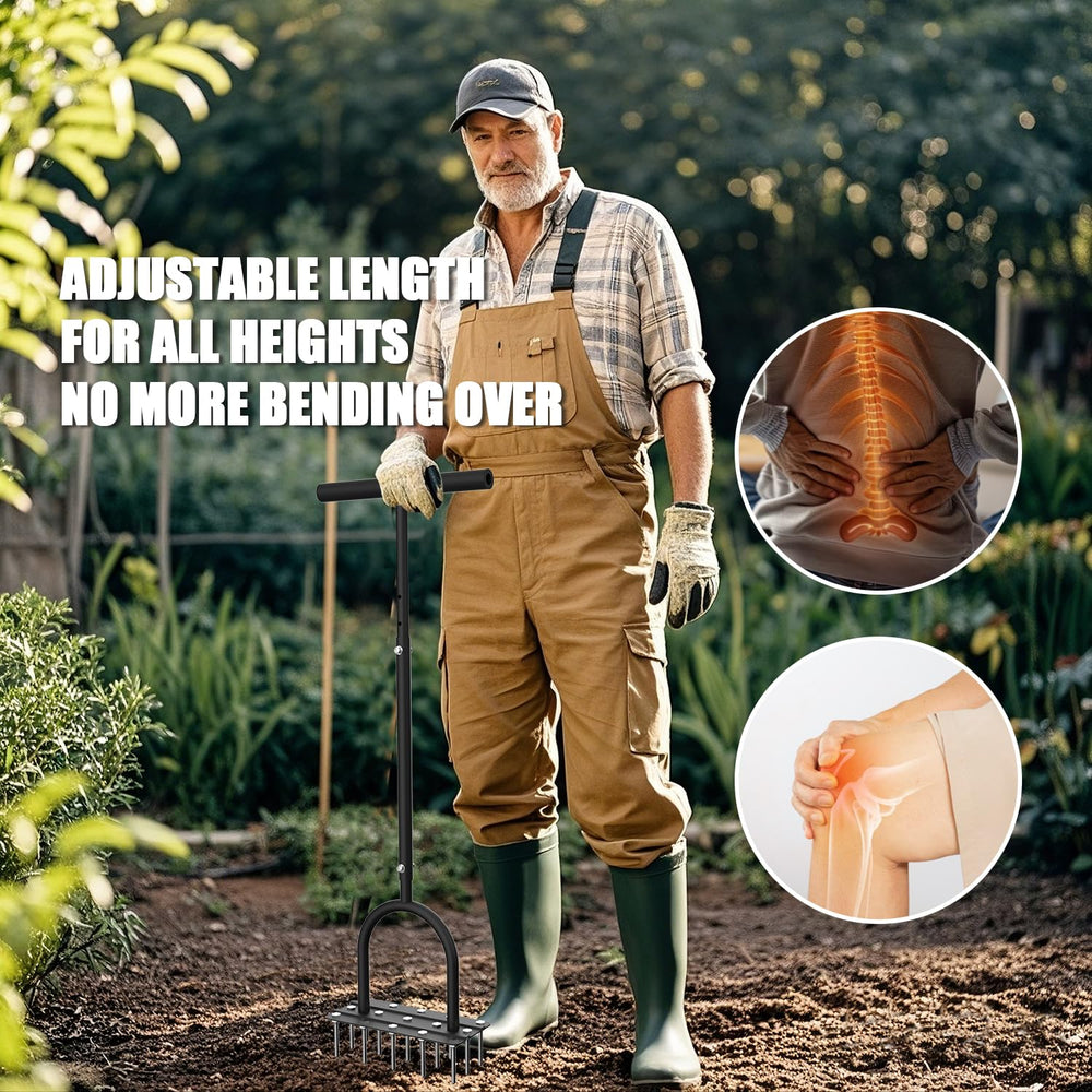 TOPHDY Aerator with lightweight design making lawn work easier.