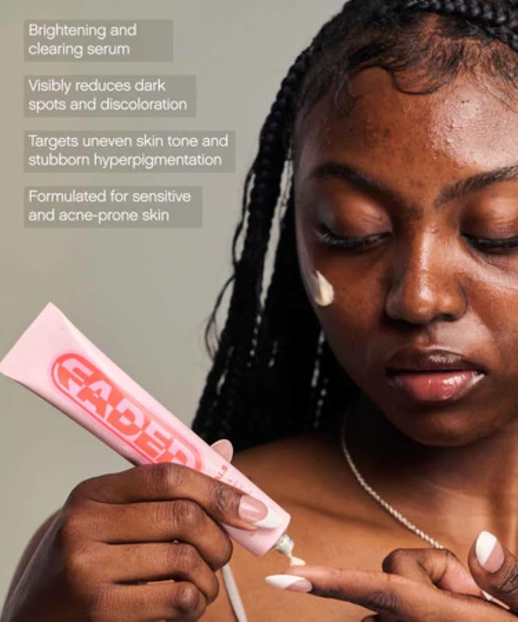 Closeup of the Topicals Faded Serum label with product details.