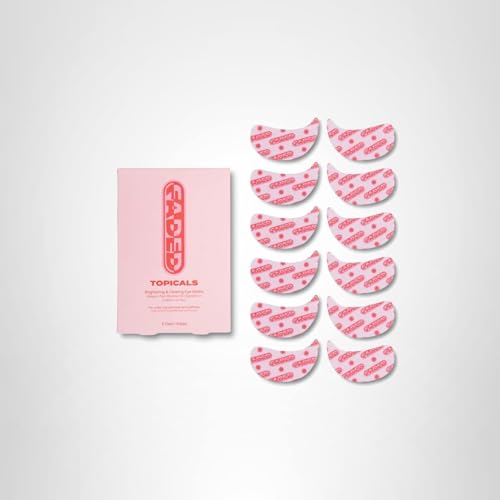 Topicals Faded under-eye masks after use showing hydrated, refreshed skin around eyes.