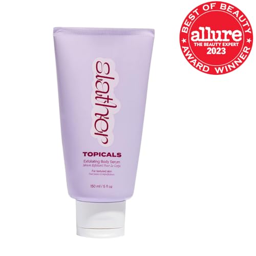 Topicals Slather milky texture displayed on skin for gentle exfoliation