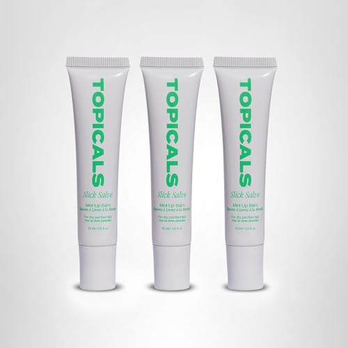 Topicals Slick Salve Mint Lip Balm being applied for shine