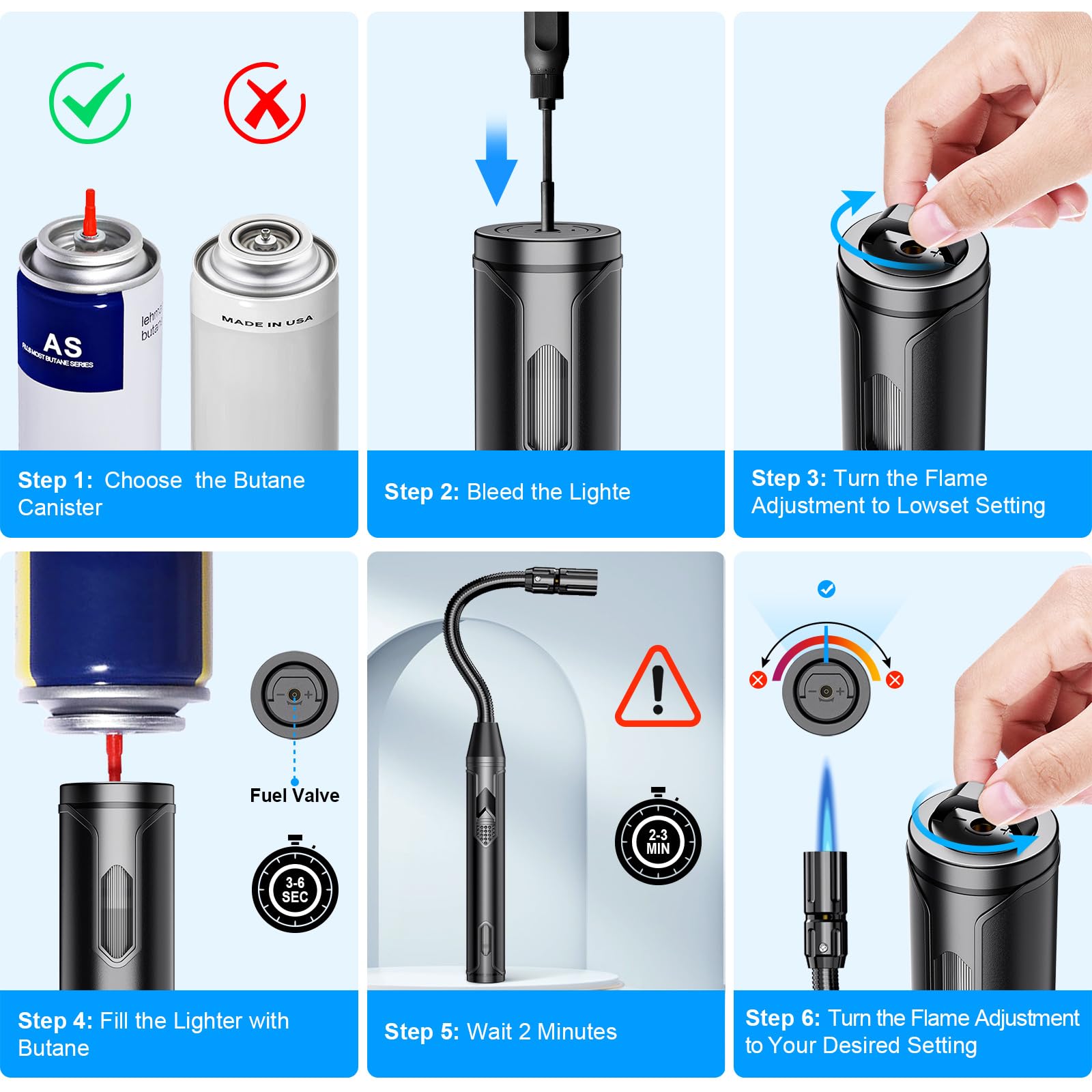 TopKAY multipurpose torch lighter suited for camping, kitchens, and grills