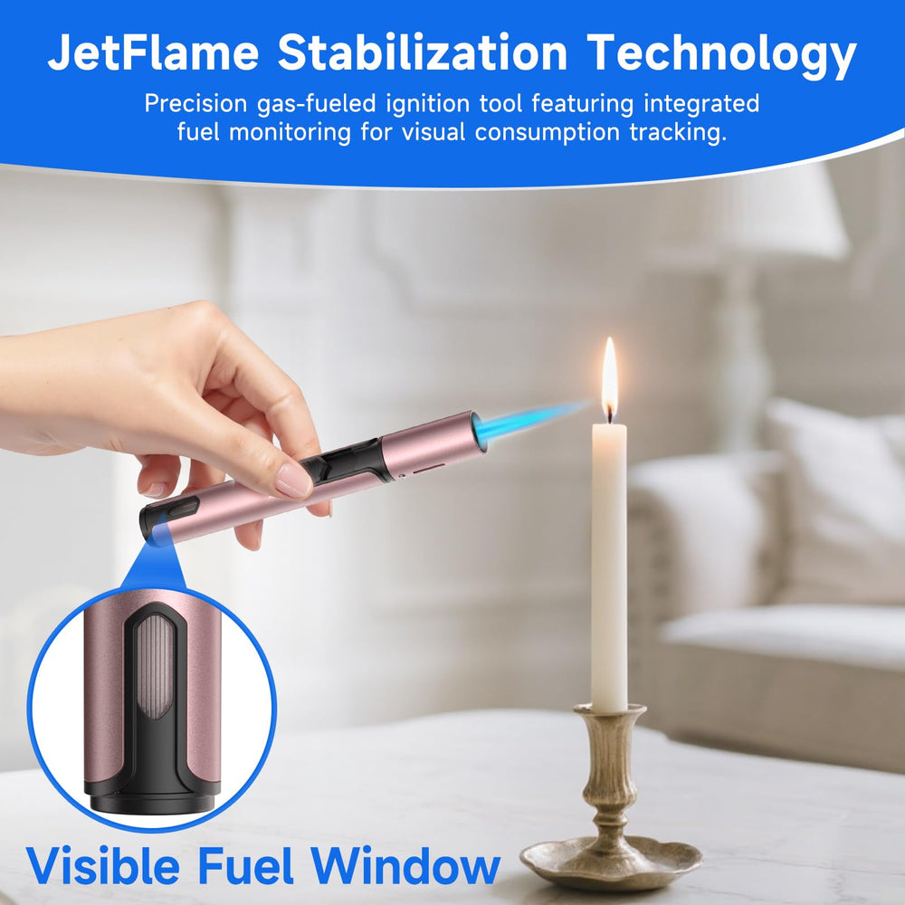 TOPKAY multi-use torch lighter for candles, grills, fireplaces, and camping.
