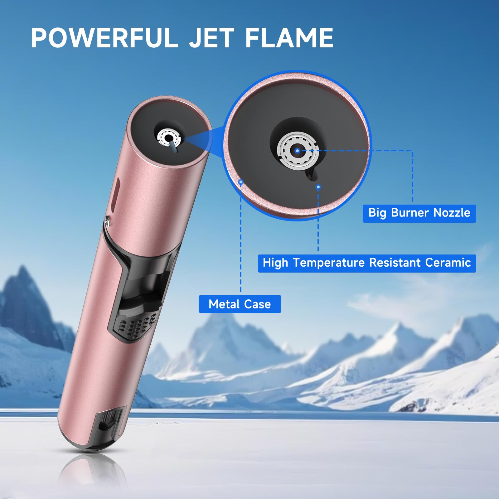 TOPKAY visible fuel window helps monitor butane level during use.