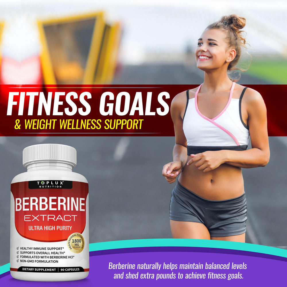 Toplux Berberine manufactured in USA under GMP quality standards.