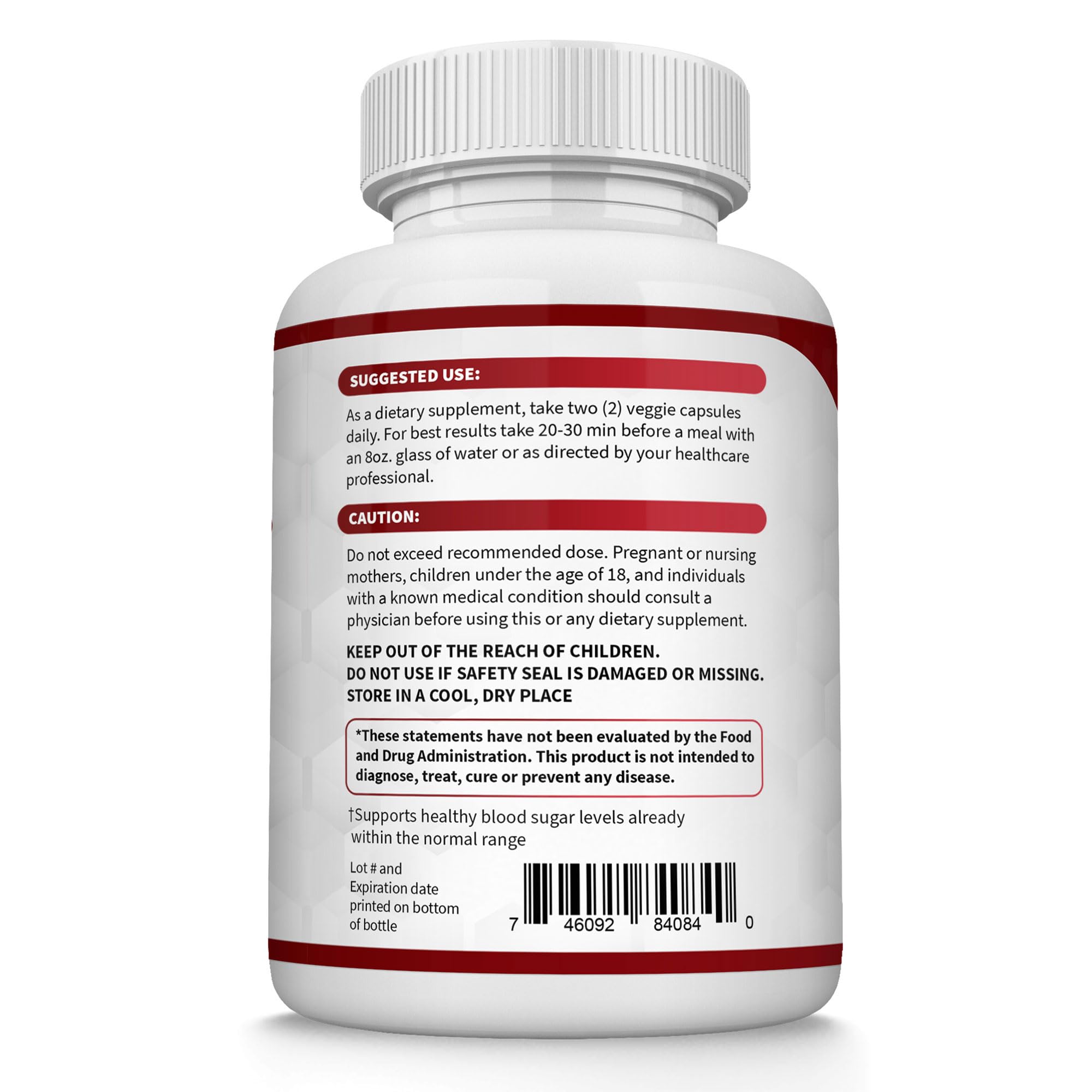 Toplux Blood Sugar Complex 30-day supply supports consistent wellness habits.