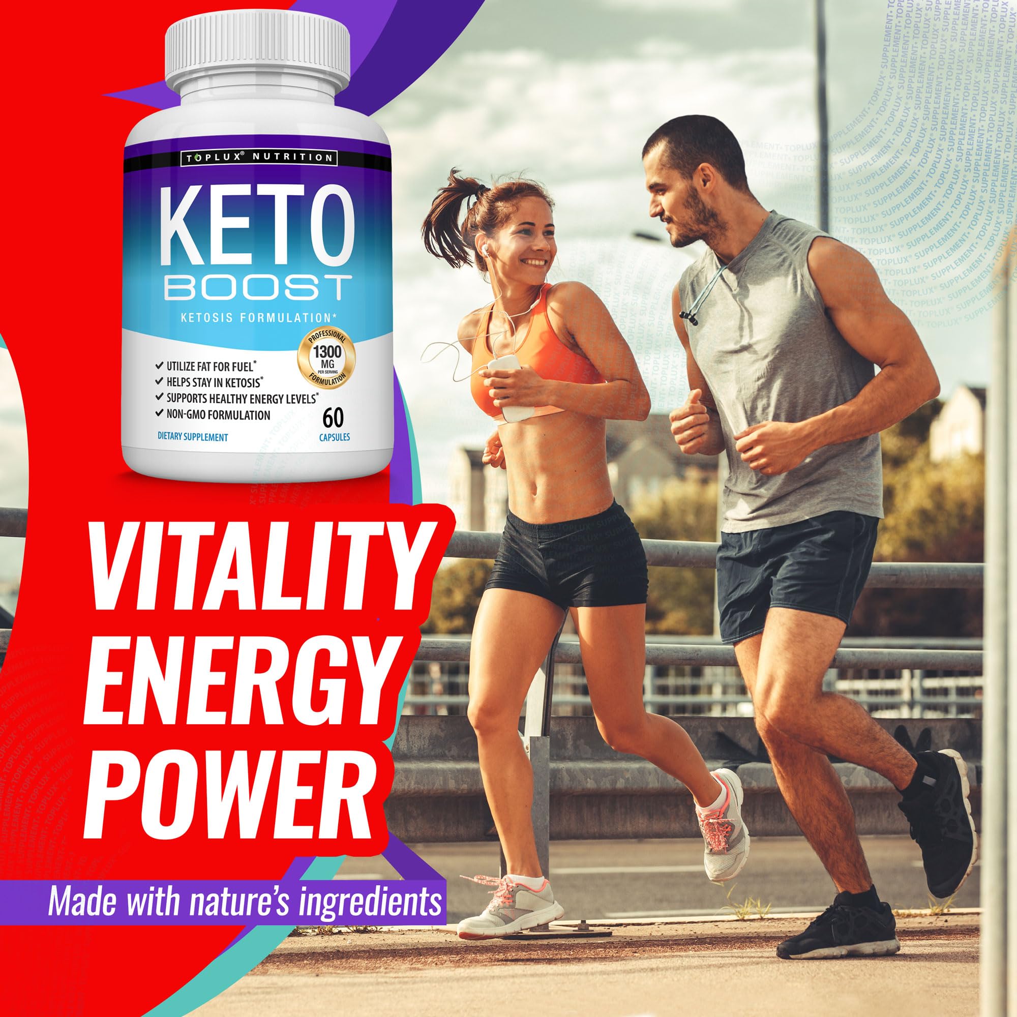Product box and informational insert highlighting keto lifestyle support.